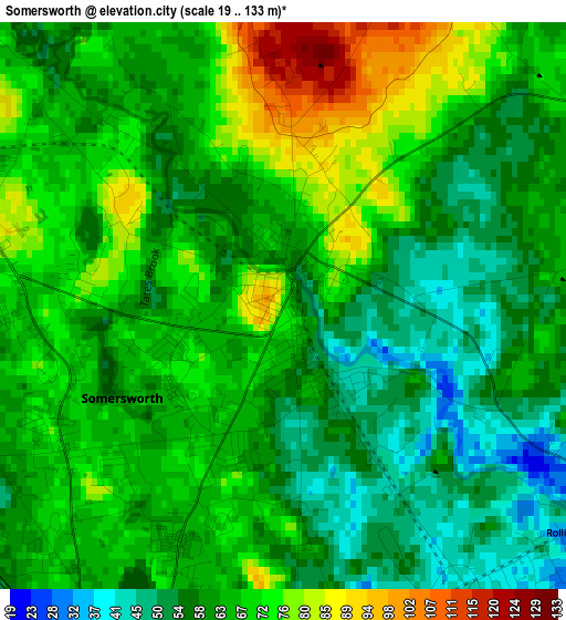 Somersworth elevation map