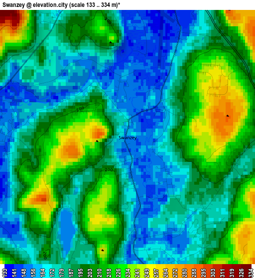 Swanzey elevation map