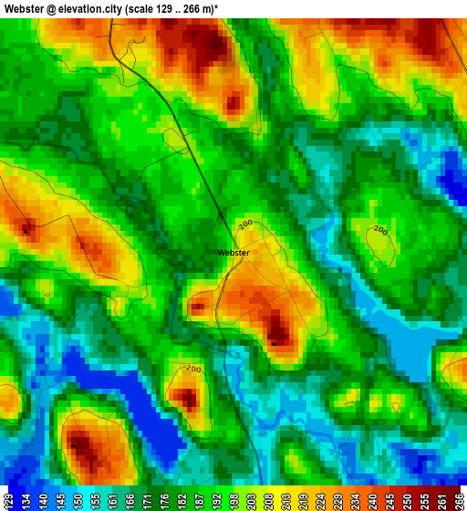 Webster elevation map