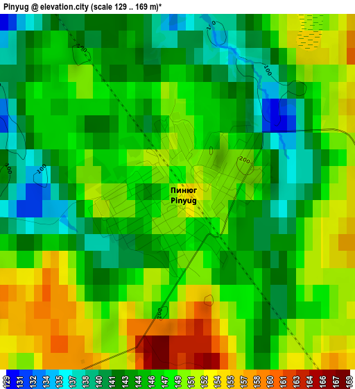 Pinyug elevation map