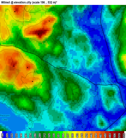 Wilmot elevation map