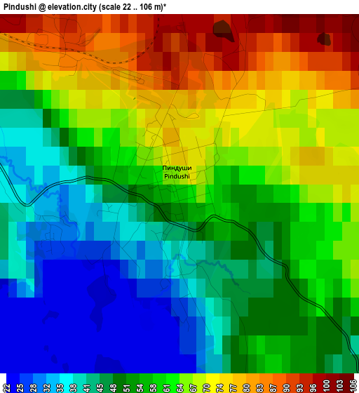 Pindushi elevation map