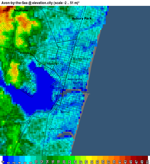 Avon-by-the-Sea elevation map