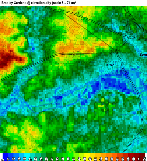 Bradley Gardens elevation map