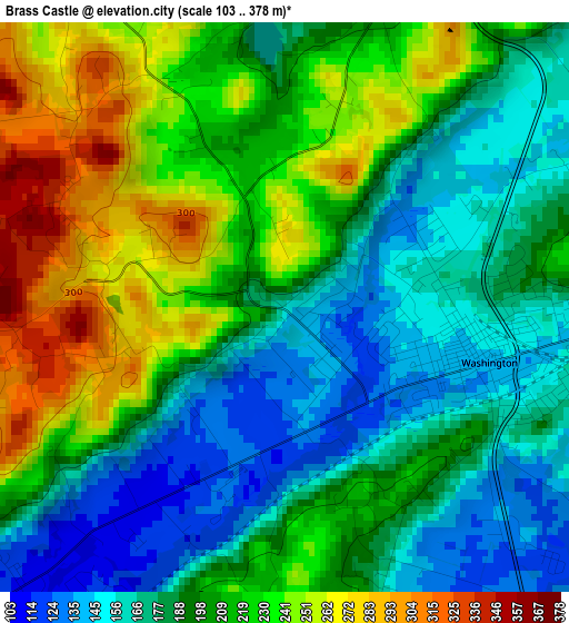 Brass Castle elevation map