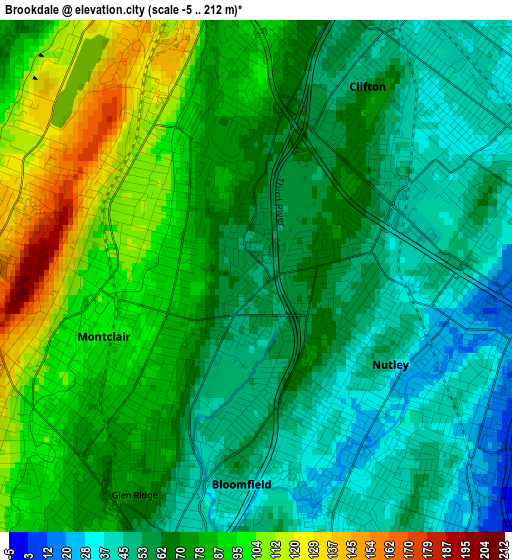 Brookdale elevation map