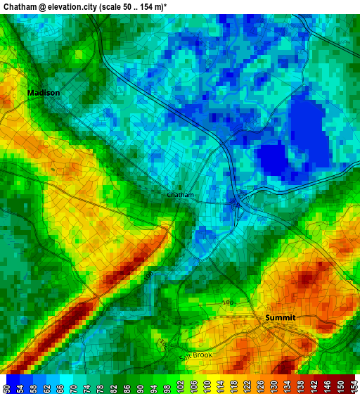 Chatham elevation map