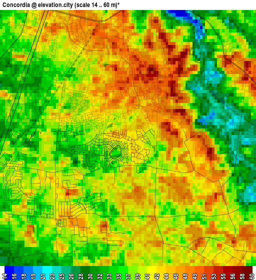 Concordia elevation map