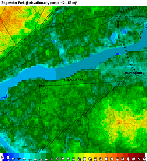 Edgewater Park elevation map