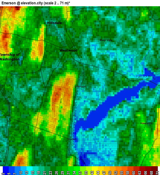 Emerson elevation map