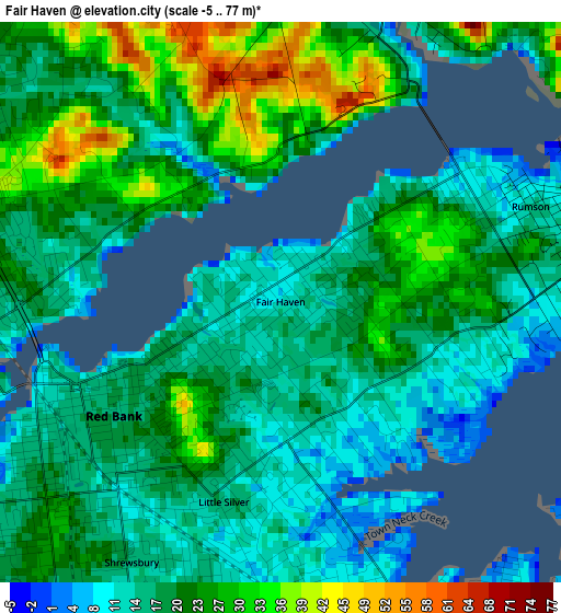 Fair Haven elevation map