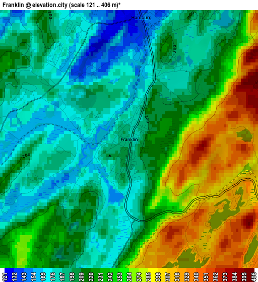 Franklin elevation map