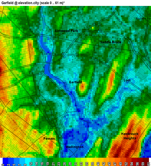 Garfield elevation map