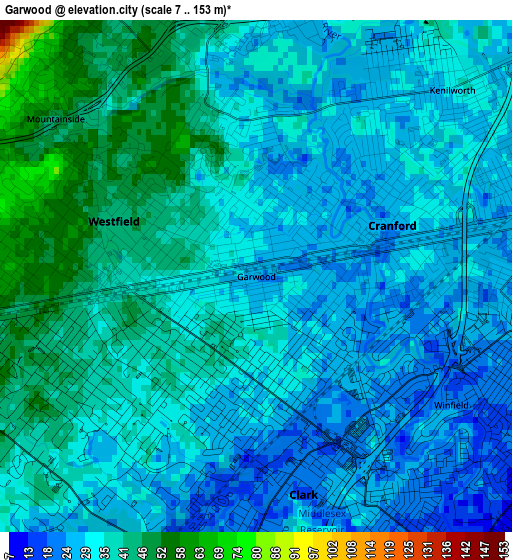 Garwood elevation map