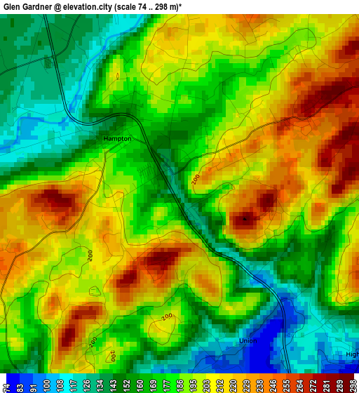 Glen Gardner elevation map