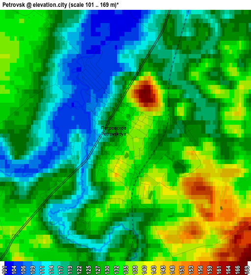 Petrovsk elevation map