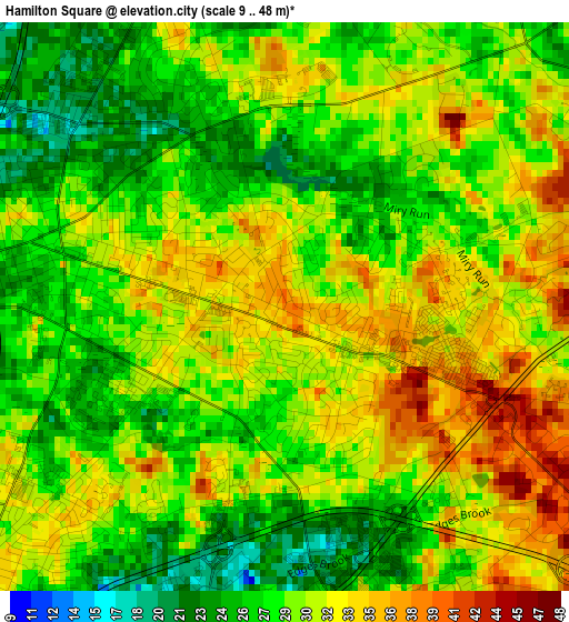 Hamilton Square elevation map