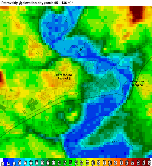 Petrovskiy elevation map