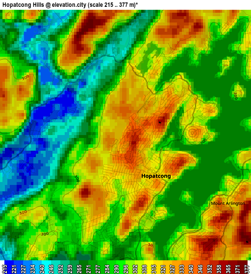 Hopatcong Hills elevation map