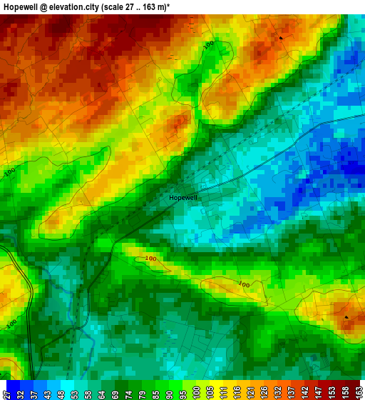 Hopewell elevation map