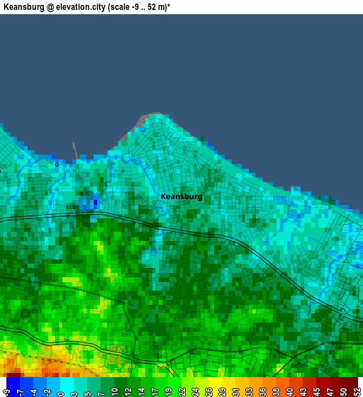 Keansburg elevation map