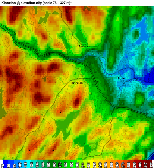 Kinnelon elevation map