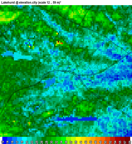 Lakehurst elevation map