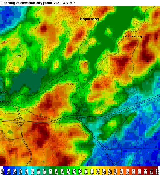 Landing elevation map