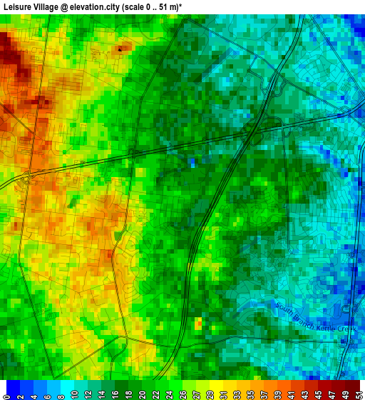 Leisure Village elevation map