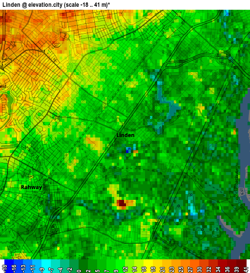 Linden elevation map