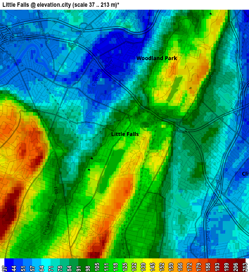 Little Falls elevation map