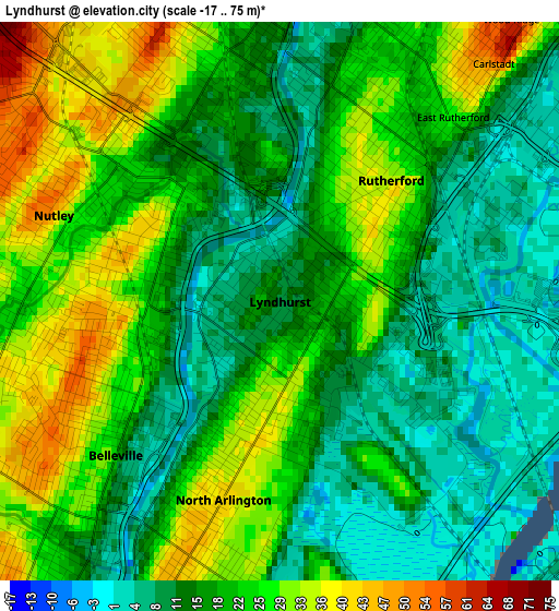 Lyndhurst elevation map