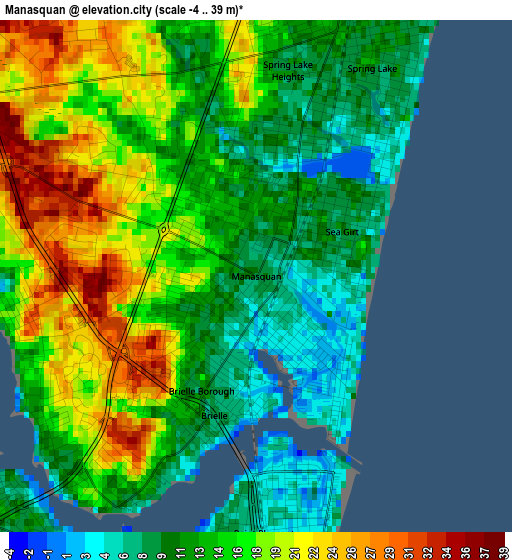 Manasquan elevation map