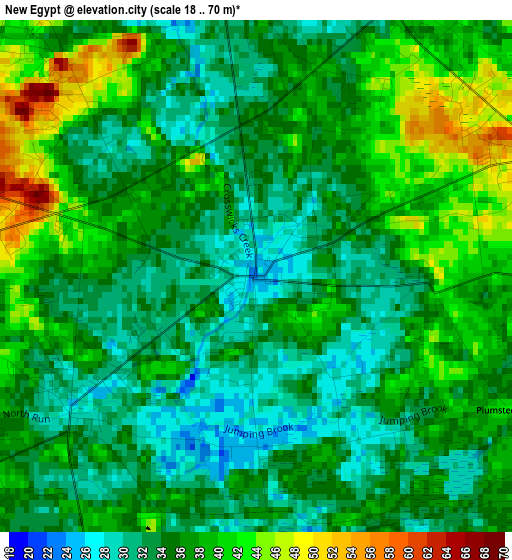 New Egypt elevation map