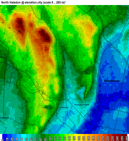 North Haledon elevation map