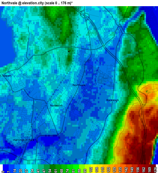 Northvale elevation map