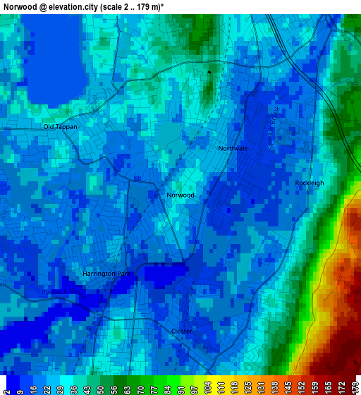 Norwood elevation map