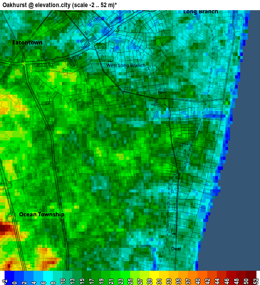 Oakhurst elevation map