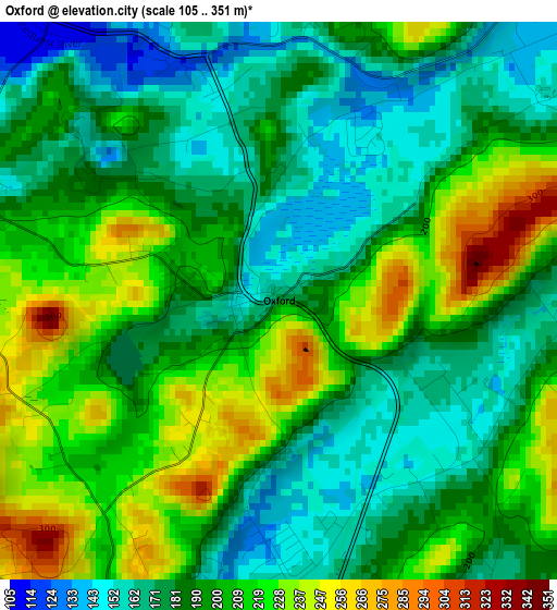 Oxford elevation map