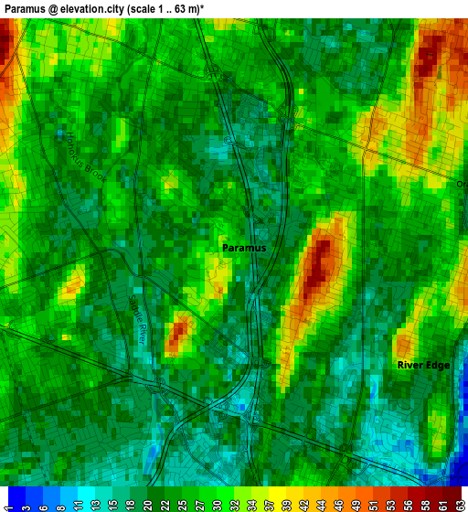 Paramus elevation map