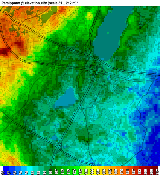 Parsippany elevation map