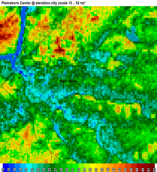 Plainsboro Center elevation map