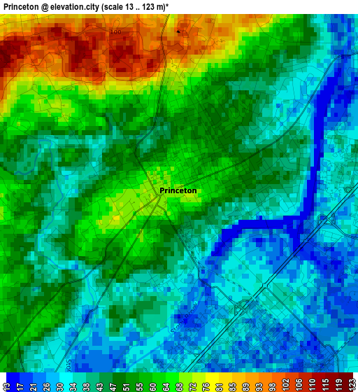 Princeton elevation map