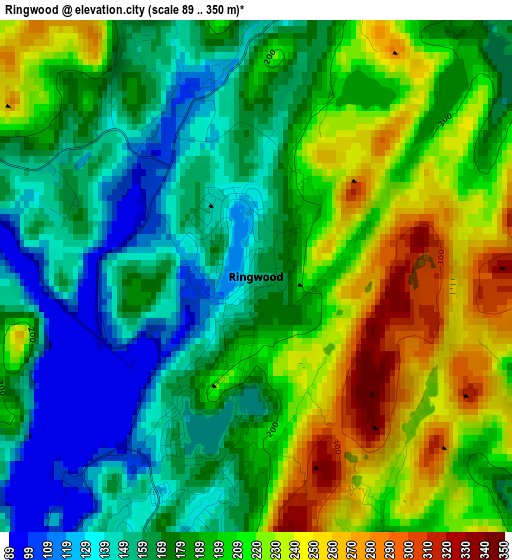 Ringwood elevation map