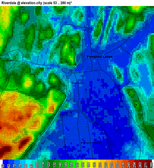 Riverdale elevation map