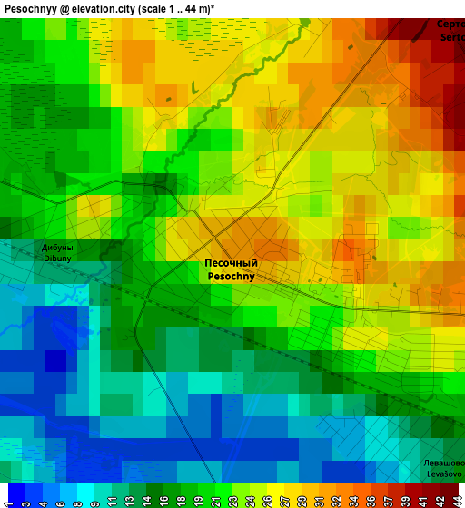 Pesochnyy elevation map