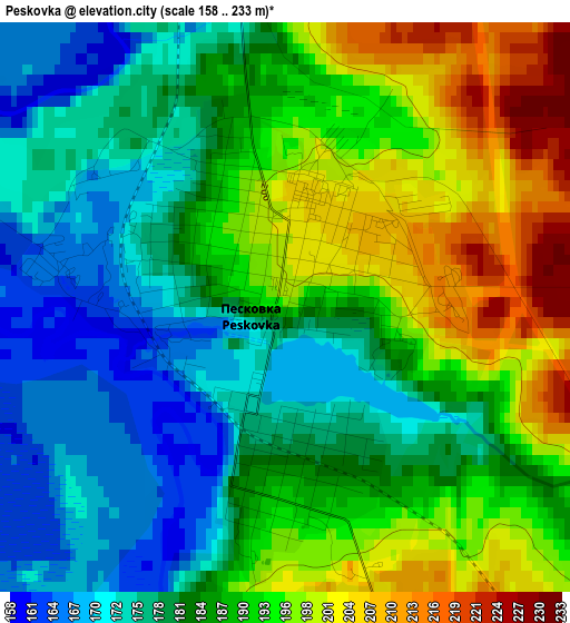 Peskovka elevation map