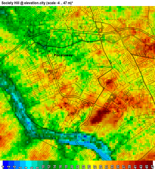 Society Hill elevation map