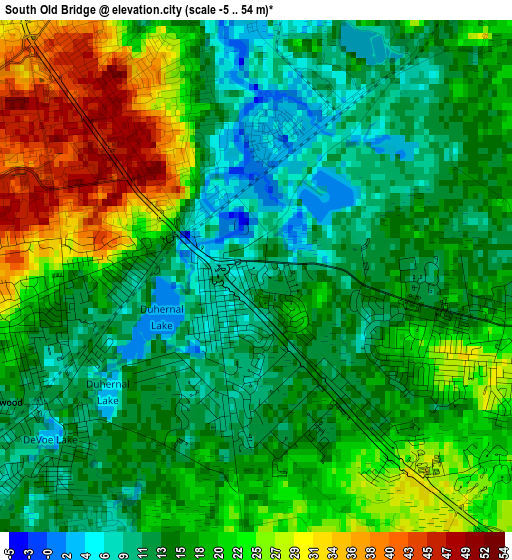 South Old Bridge elevation map