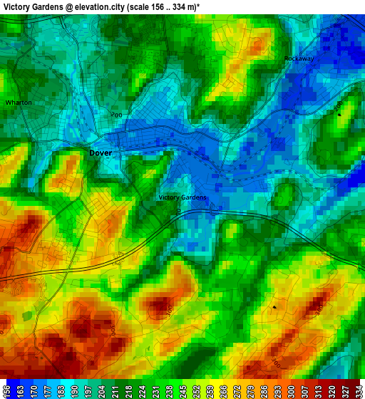 Victory Gardens elevation map